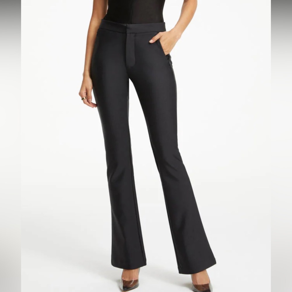 Good American Black Faux Leather Pants